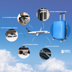 Lozun Underseat Detachable Wheels Cabin Cases 1629