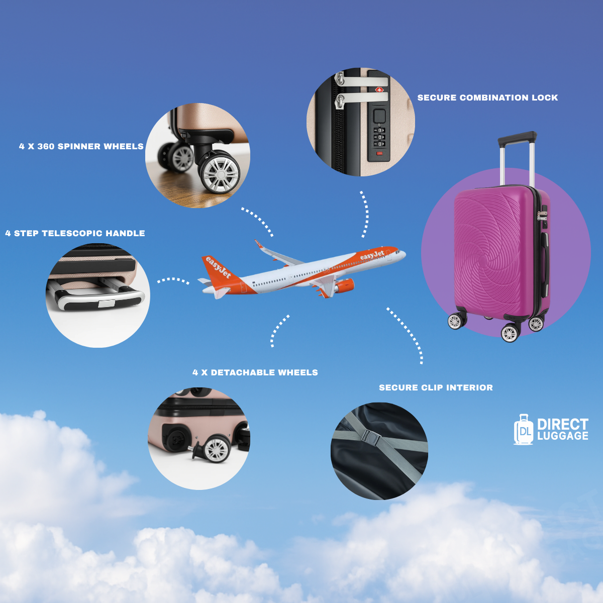 Ciyum Underseat Detachable Wheels Cabin Cases 1833 ( 45 x 36 x 20 cm )